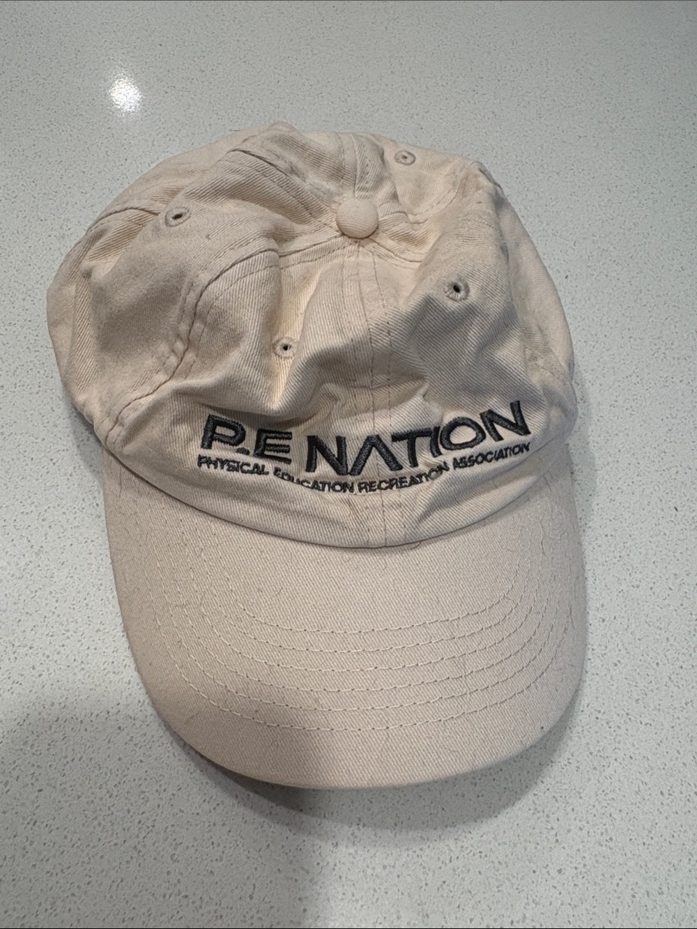 P.E Nation Beige and Black Logo Baseball Cap